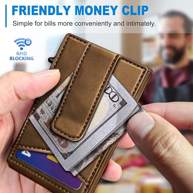 Airtag Wallet for Men, with Money Clip Gift Boxed, Slim Front Pocket Wallet - Image 6
