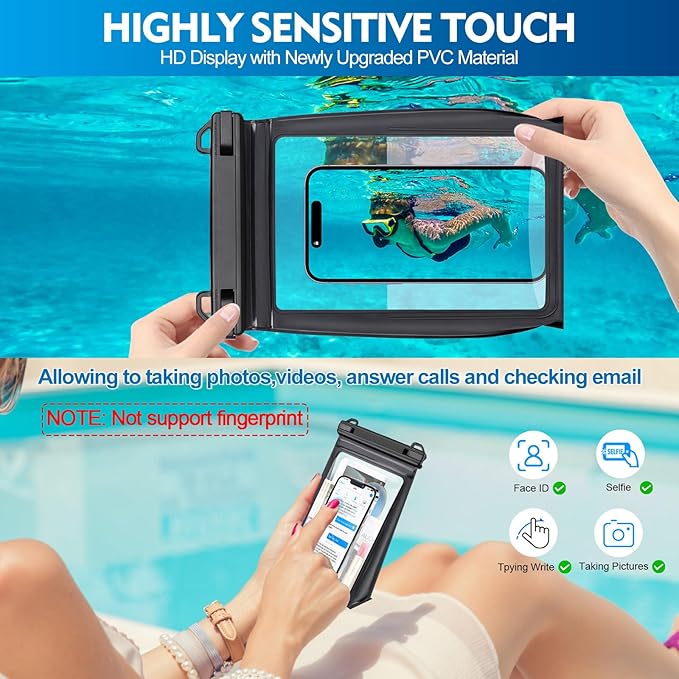 Large Floating Waterproof Phone Pouch, Cell Phone Dry Bag - Image 5