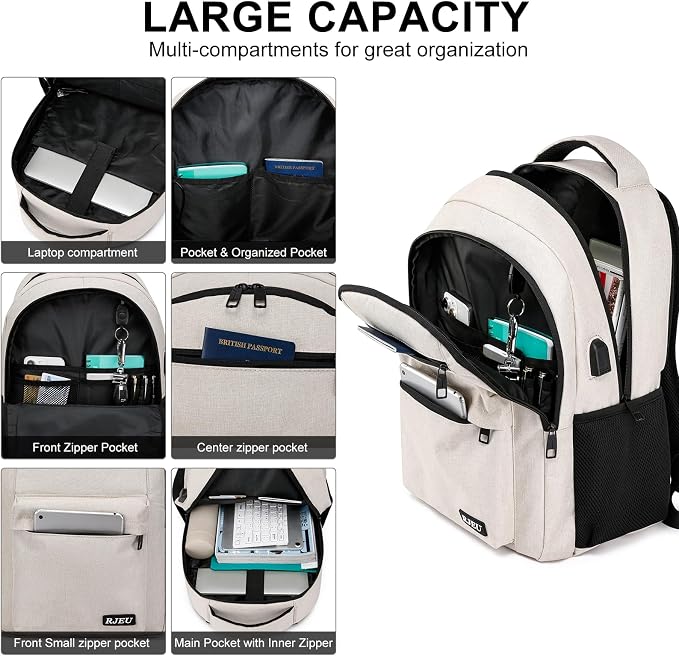 School Backpack for Teen Girls, Laptop Backpack 15.6 Inch - Image 2