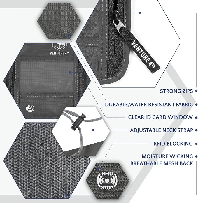 VENTURE 4TH Passport Holder Neck Wallet - Image 4