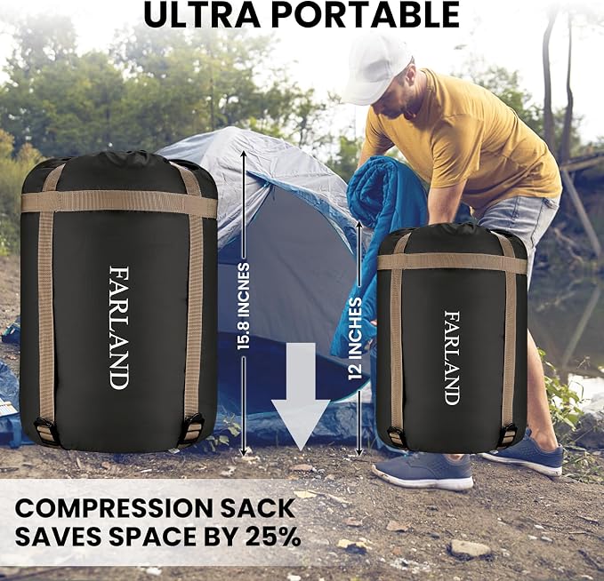 FARLAND Sleeping Bags 30℉ for Adults Teens Kids - Image 4