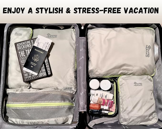 6 Set/3 Set Ultralight Compression Packing Cubes, Suitcase and Backpack Travel - Image 6