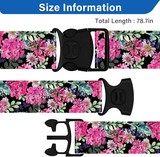 2 Pack Luggage Straps for Suitcases, Adjustable Travel Belt - Image 3