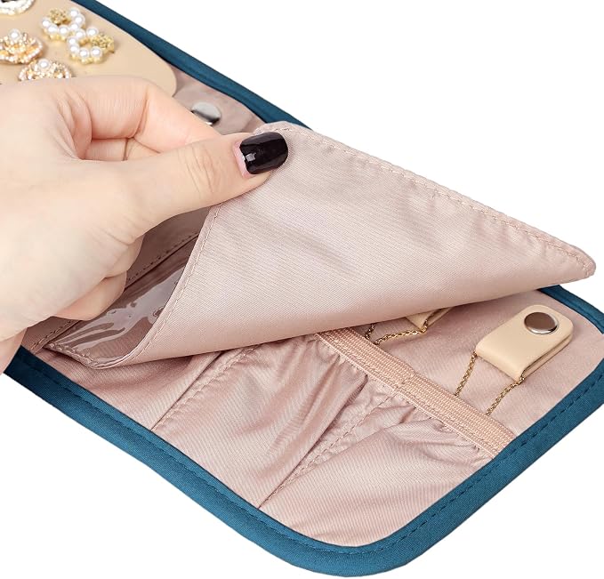 BELALIFE Travel Jewelry Case Organizer, Small Foldable Storage Roll - Image 6