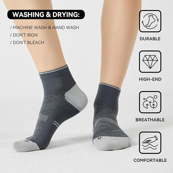 CS CELERSPORT 2/5 Pairs Ankle Compression Socks - Image 3