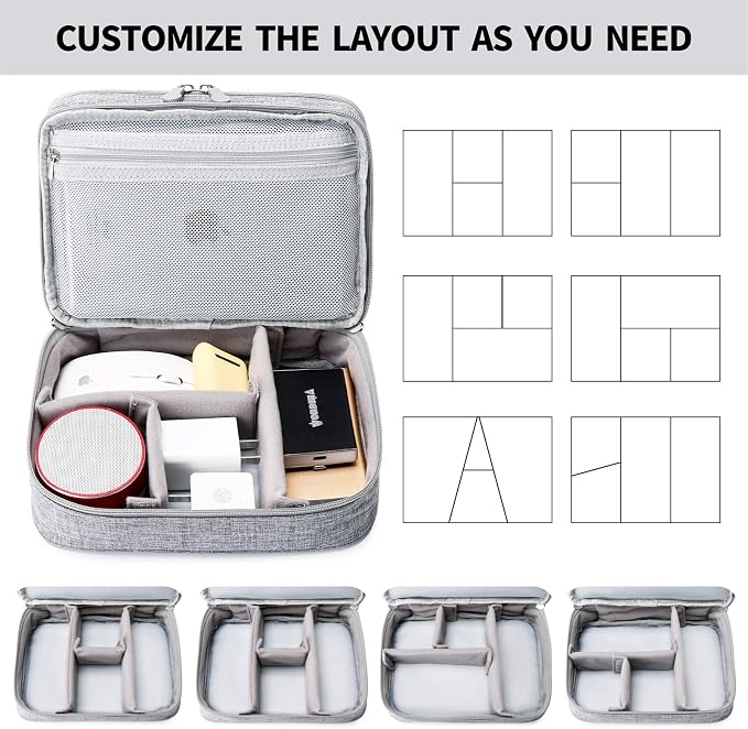 MIRLEWAIY Portable Electronics Accessories Organizer Bag Travel Charger Cable - Image 5