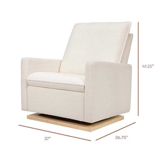 babyletto Cali Pillowback Chair and a Half Glider in Chantilly Fleece - Image 3