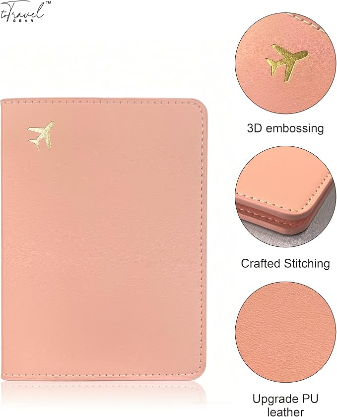 Passport Holder for Travel Essentials, RFID Blocking Passport Cover Case for - Image 5