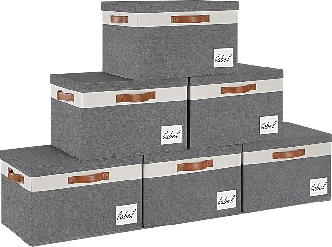 GhvyenntteS 6 Pack Fabric Storage Bins by GhvyenntteS