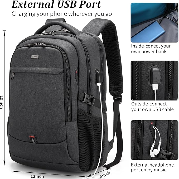 DUSLANG 17 Inch Laptop Backpack - Image 7