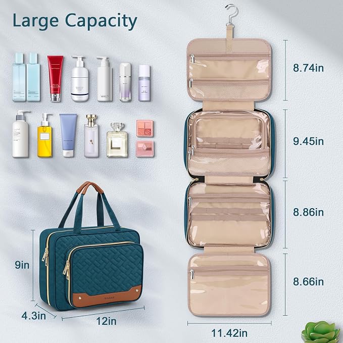 Wedama Toiletry Bag for Women, Hanging Travel Toiletry Bag - Image 4