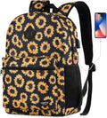 School Backpack, Sunflower Bookbag Men and Teen Boy Schoolbag by YAMTIONBAGS