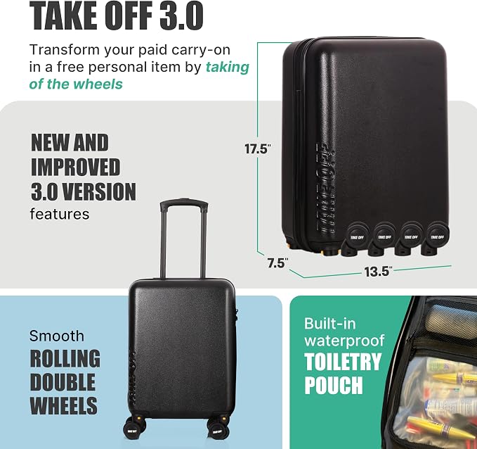 Take OFF Luggage Personal Item 3.0 – 18x14x8 Underseat Carry On - Image 2