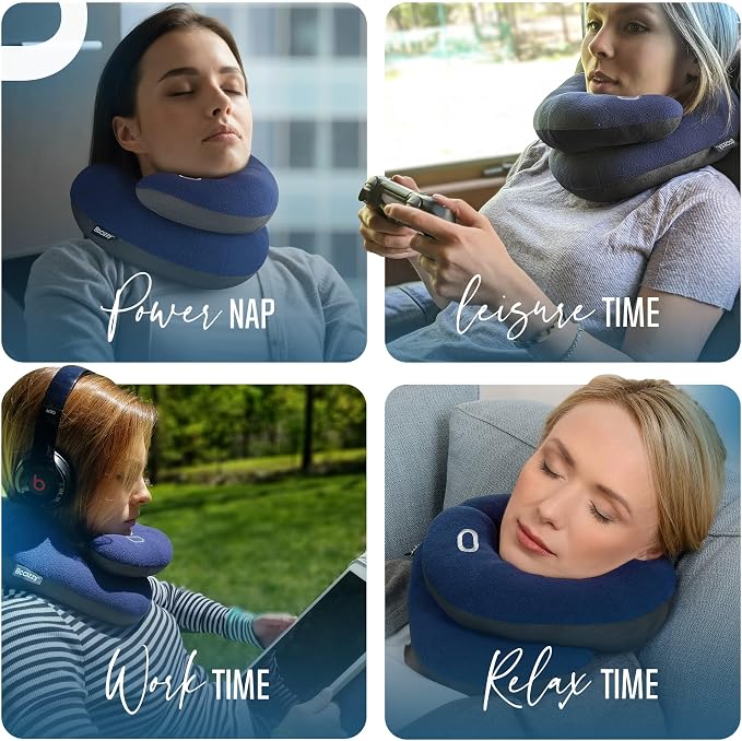 BCOZZY Travel Neck Pillow for Airplane– Patented Double Support for Head - Image 7
