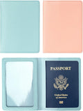 2 Pack Passport covers and Vaccine Card Holder PU Leather Passport Wallet by Unknown