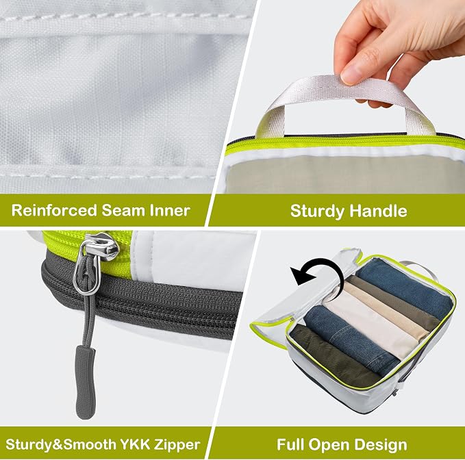 Cipway Compression Packing Cubes, See Through Mesh Luggage Organizer Bags - Image 6
