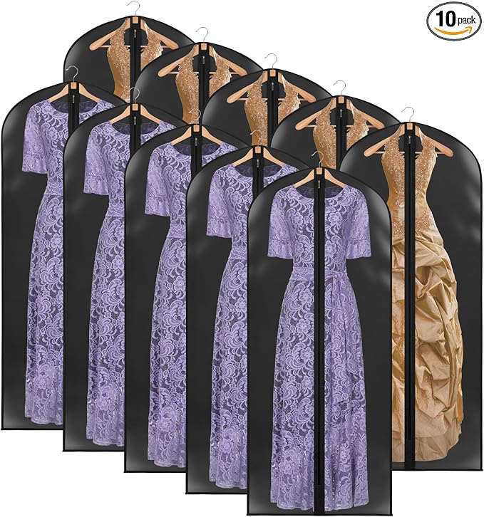 Zilink 65" Dress Bags for Gowns Long Clear Garment Bags for Gowns Garment by Zilink