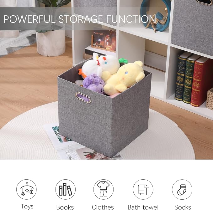 Collapsible Organization Basket Fabric Foldable Box - Image 7