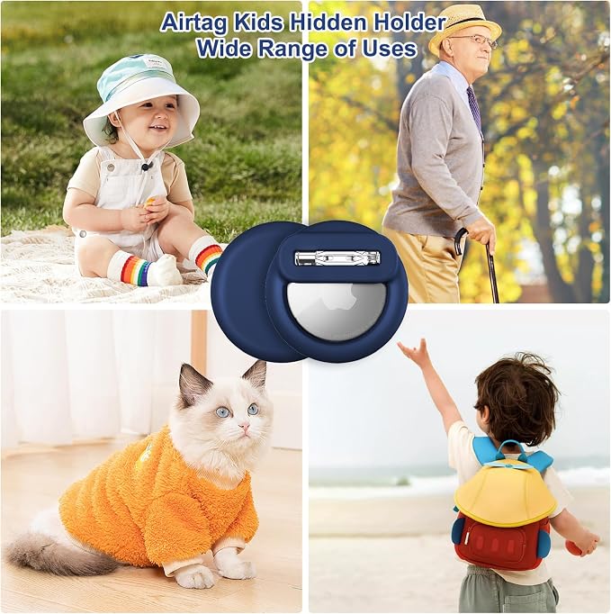 Compatible for Air Tags-4 Pack Apple Kids Hidden, for Air Tag Holder Kid - Image 4