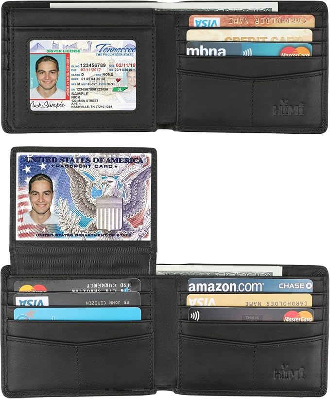 Wallet for Men-Genuine Leather RFID Blocking Bifold Stylish Wallet by WelcometoHIMI
