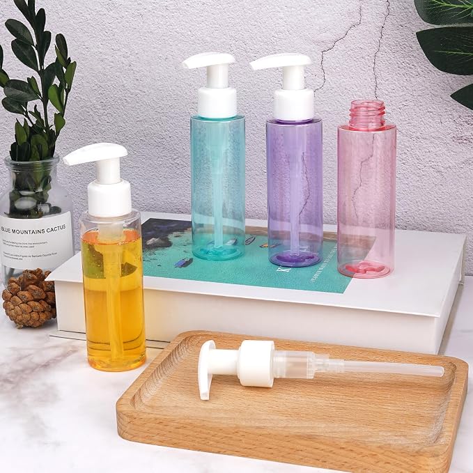 Travel Bottles Plastic Pump Bottle Dispenser TSA Approved 3.4oz/100ml 4 Pack - Image 6