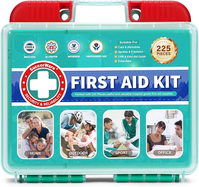 225 Pieces Portable First Aid Kit - Image 7