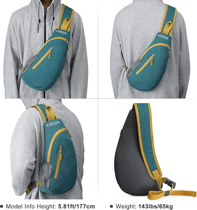 G4Free Sling Bag for Men Women, Small Crossbody Backpack Lightweight Chest - Image 6