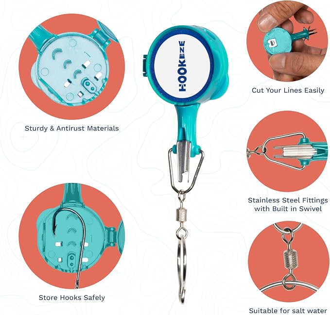 HOOK-EZE Fishing Knot Tying Tool | Protect from Fish Hooks | Tie Fishing Knots - Image 2