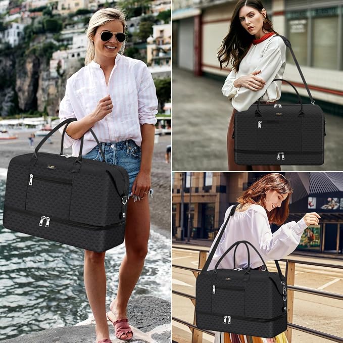 Weekender Bag for Women, Travel Duffel Bag Carry On Overnight Bag - Image 6