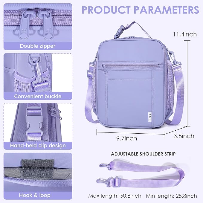 NOL Nylon Waterproof Kids Lunch Bag, Insulated Lunch Bag, Lunch box Cooler - Image 2