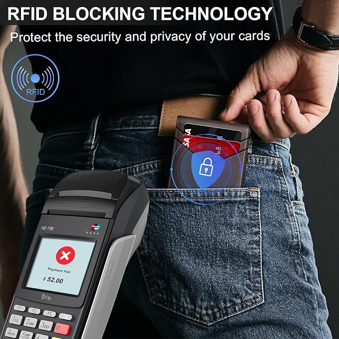 Wallet for Men Wallet with Slim Pop Up Card Holder for 12-14 Cards, RFID - Image 3
