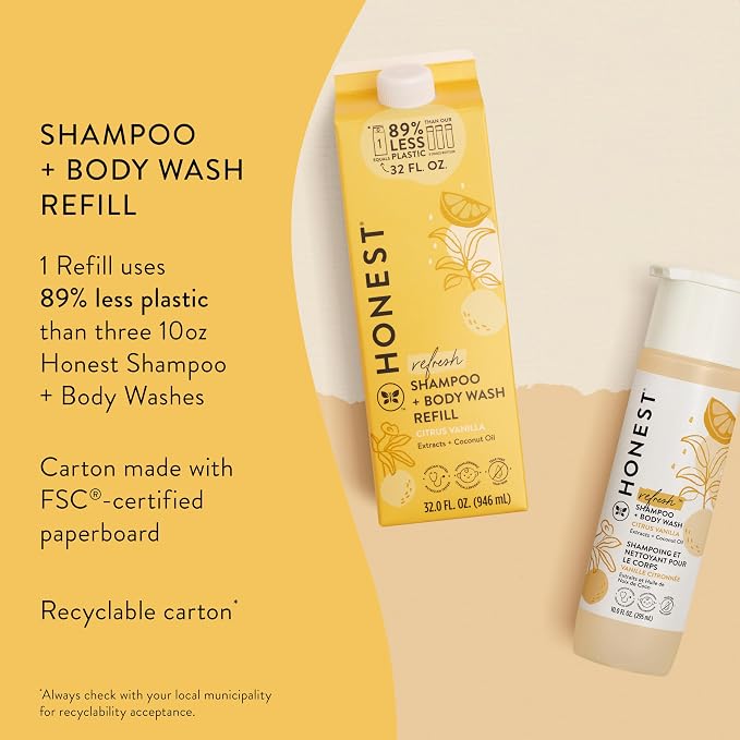 The Honest Company 2-in-1 Cleansing Shampoo + Body Wash Refill Carton | Gentle - Image 3