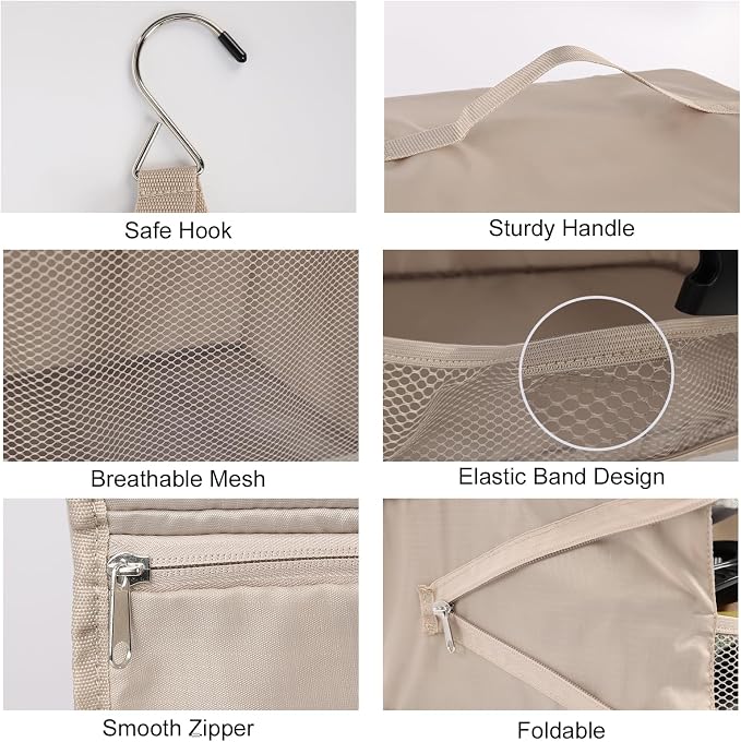 TABITORA Travel Portable Hanging Shelves Closet Organizer Packing Luggage - Image 5