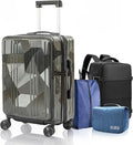 20 inch Carry On Luggage Expandable Top Opening/Clamshell Opening, TSA Approved by Lanuitjoy