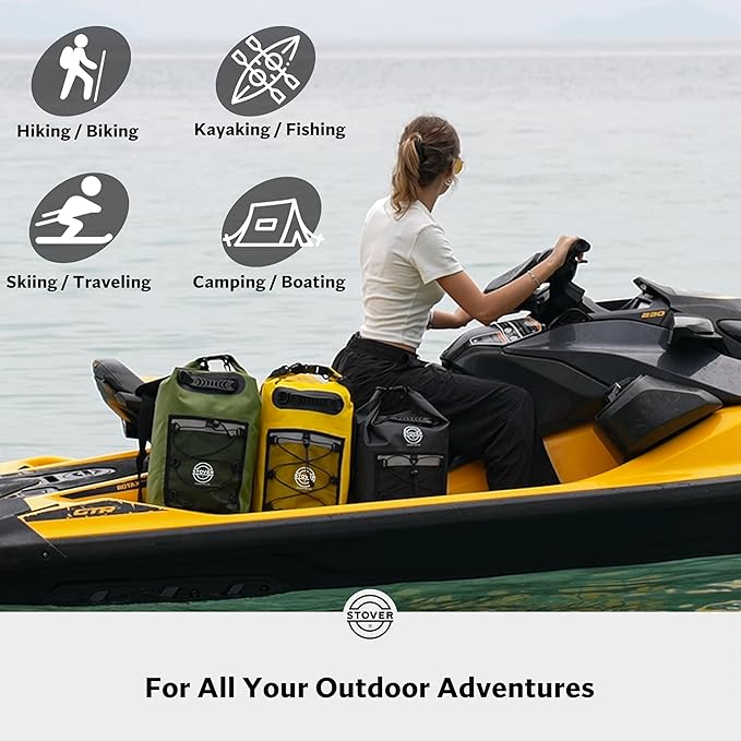 STOVER 5/10/25/30/40/55L Waterproof Backpack- Floating Dry Bag - Image 6