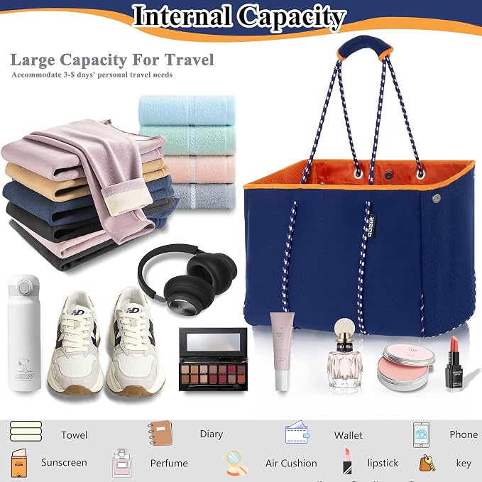 QOGiR Neoprene Multipurpose Beach Bag Tote - Image 3