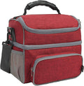 FlowFly Double Layer Cooler Insulated Lunch Bag Adult Lunch Box Large Tote Bag by FlowFly
