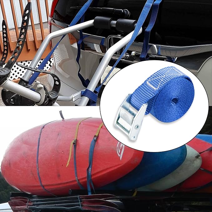 Cartman 1" x 12' Lashing Straps Cargo Tie-Down Strap Up to 600lbs, 8pk in Carry - Image 6