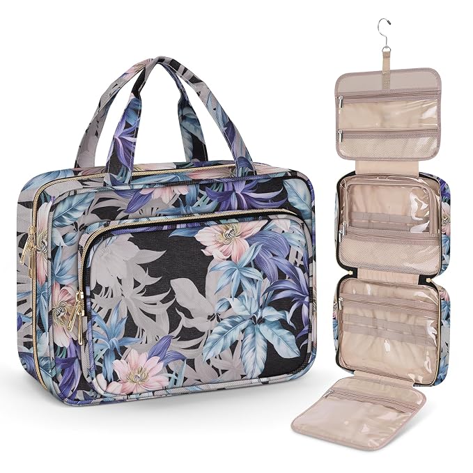 Wedama Toiletry Bag for Women, Large Cosmetic Travel Bag, Hanging Toiletry Bag by Wedama
