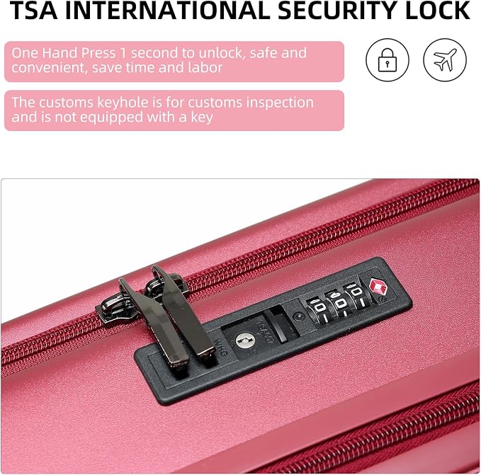 Carry On Luggage, 20 Inch Top Opening Aluminum Frame Lightweight Airline - Image 8