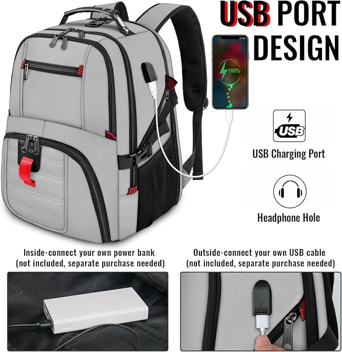 YOREPEK Travel Backpack, Extra Large 50L Laptop Backpacks - Image 3