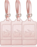 Teskyer Luggage Tags, 3 Pack Premium PU Leather Luggage Tags by TESKYER