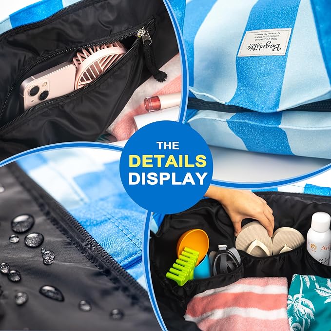 Beach Bags Waterproof Sandproof, XL Large Pool Tote Bag - Image 6