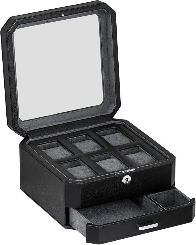 ROTHWELL 6 Slot Leather Watch Box - Image 9