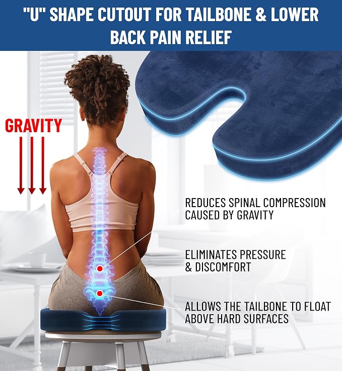 Everlasting Comfort Doctor Recommended Memory Foam Seat Cushion - Image 3