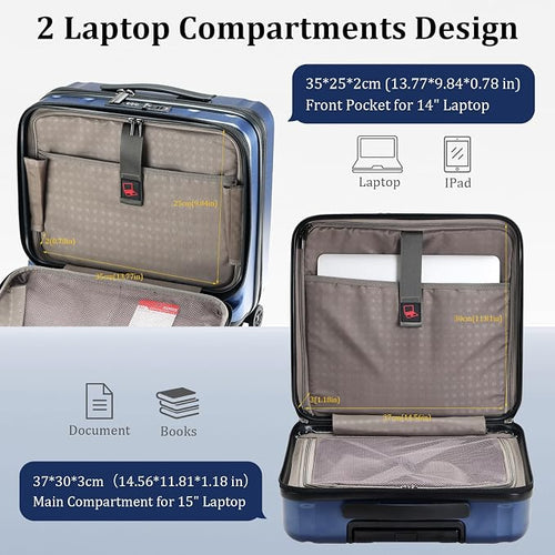 16" Carry On Briefcase Luggage - Image 2