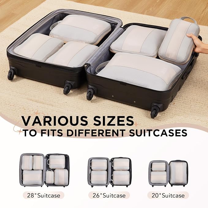 6 Set Compression Packing Cubes - Image 6