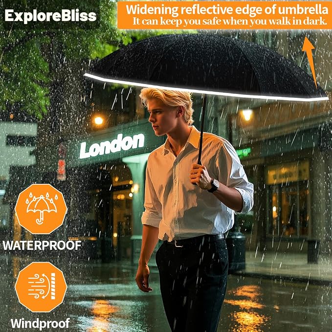 Travel Umbrella Superior, Beautiful & Compact, Large Strong but Light Portable - Image 4
