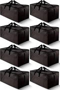 8 Pack Large Strong Bags with Zippers & Carrying Handles by HOMESURE
