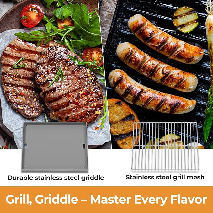 R.W.FLAME Premium 3 Burner Tabletop Propane Gas Grill Stainless Steel Portable - Image 6